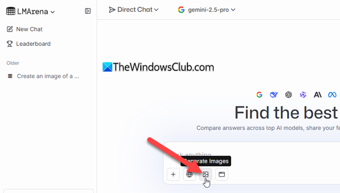Generate Images in LMArena