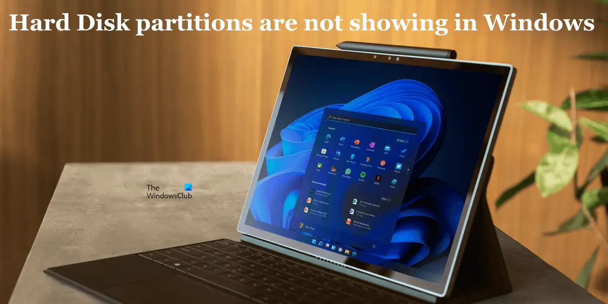 Hard Disk partitions are not showing in Windows
