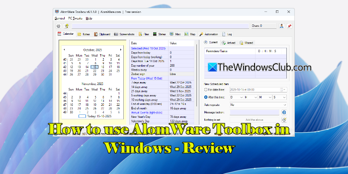 How to use AlomWare Toolbox in Windows
