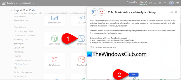 Import data from Zoho app Import data from Zoho app