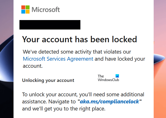 Microsoft account is locked Microsoft account is locked
