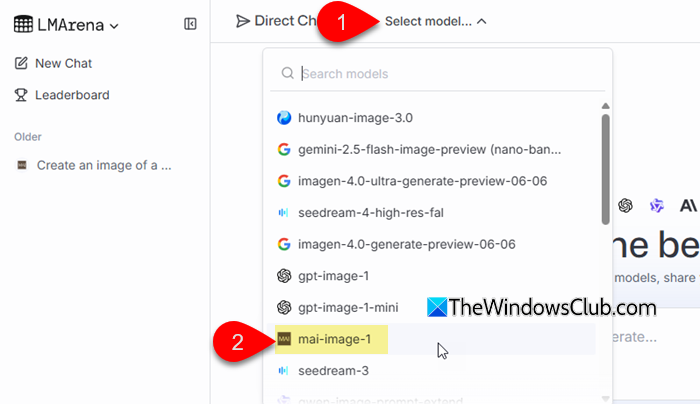 Select MAI-Image-1