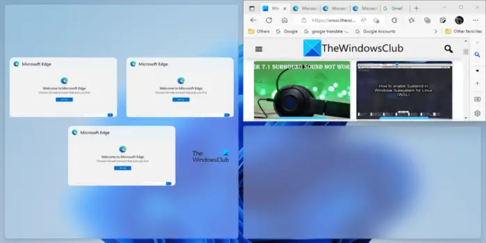Show Edge tabs when snapping on Windows