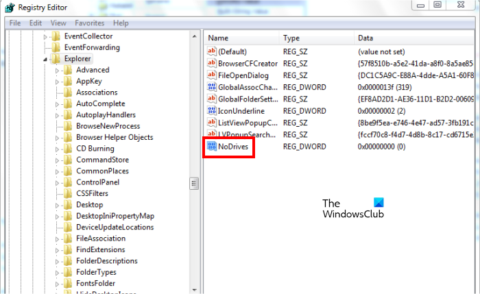 Unhide hard disk partitions via Registry Unhide hard disk partitions via Registry