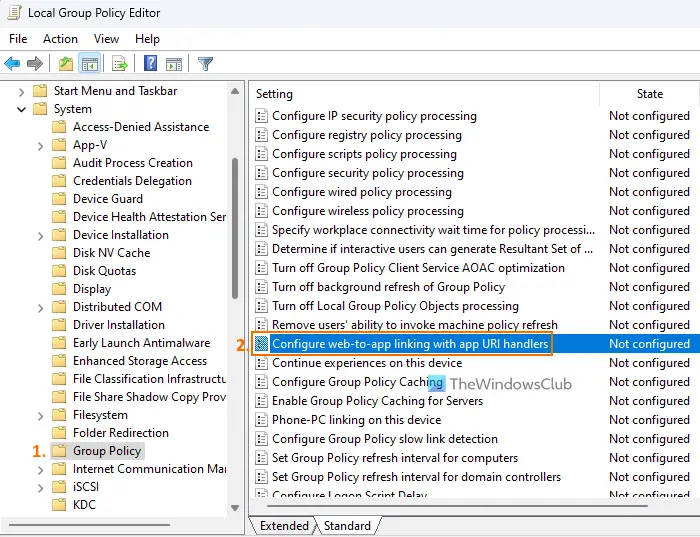 access the group policy folder