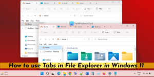 How to use Tabs in File Explorer in Windows 11