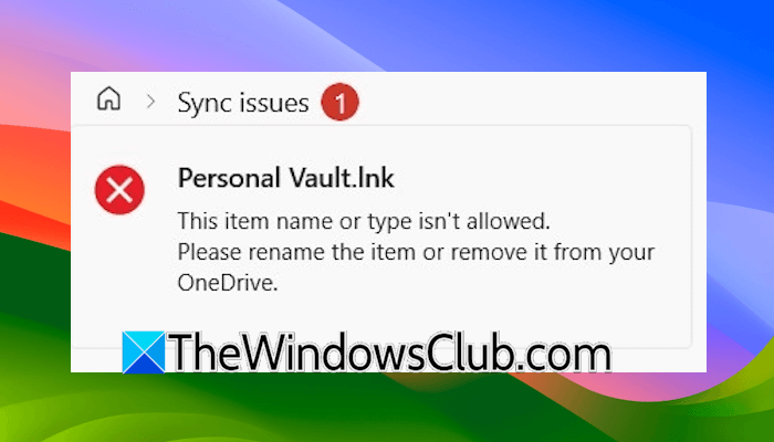 item name or type isn’t allowed