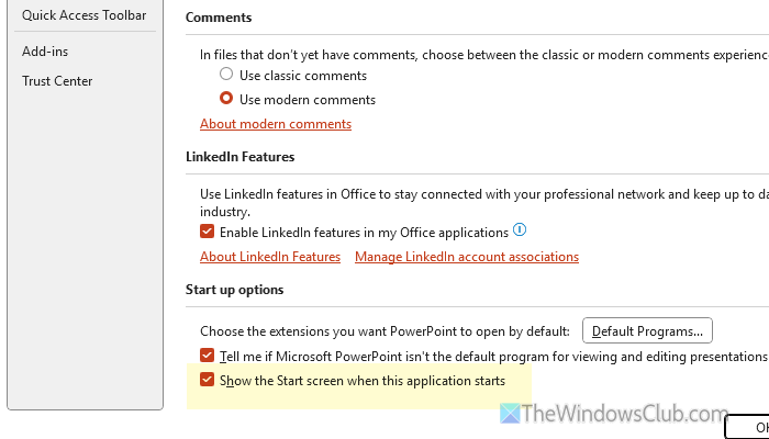 Recent and pinned items missing in Word, Excel, PowerPoint