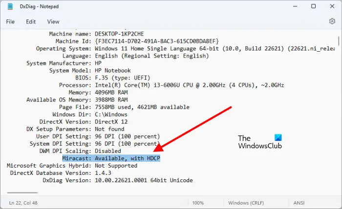 Check if your system supports Miracast