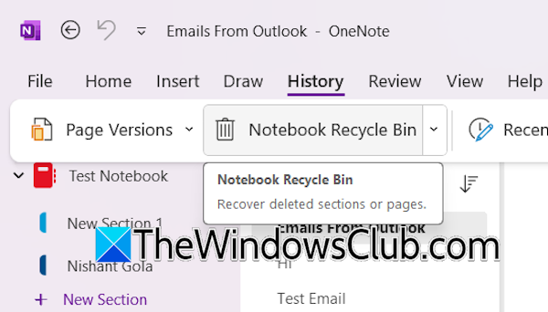OneNote Recycle Bin OneNote Recycle Bin