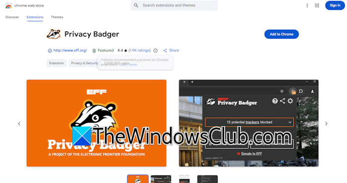 Privacy Badger Chrome extension Privacy Badger Chrome extension