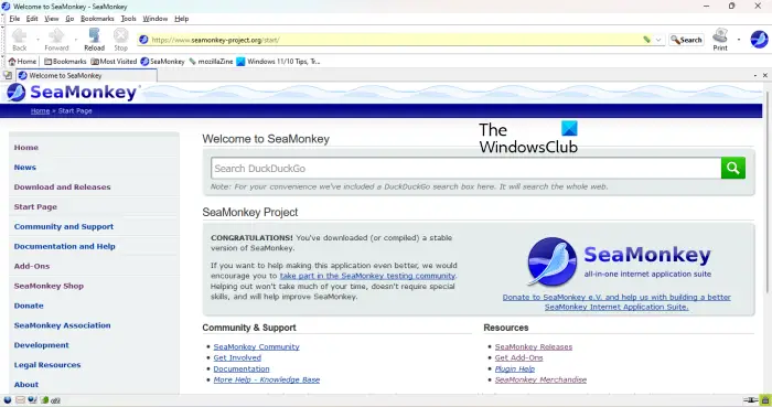 SeaMonkey browser
