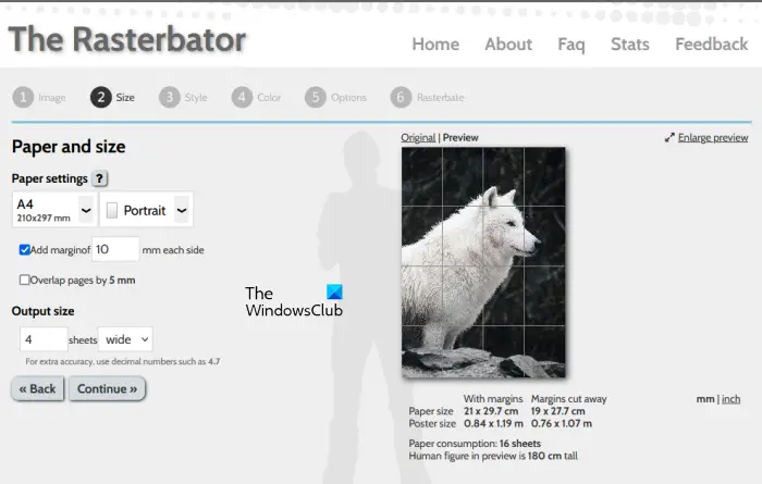 The Rasterbator free image to poster cobverter