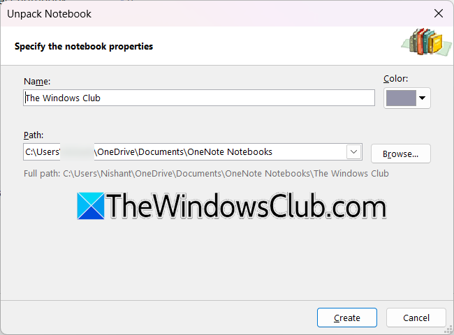 Unpack OneNote notebook Unpack OneNote notebook
