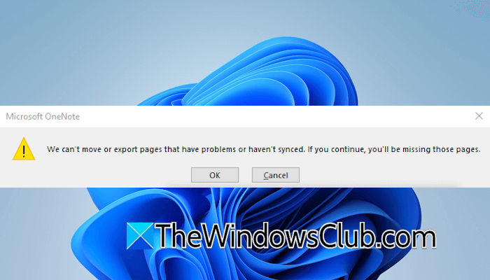 We can’t move or export pages