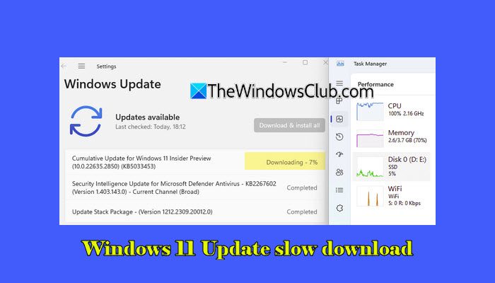 Windows 11 Update slow download