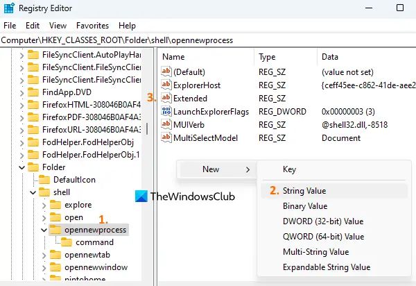 create extended string value