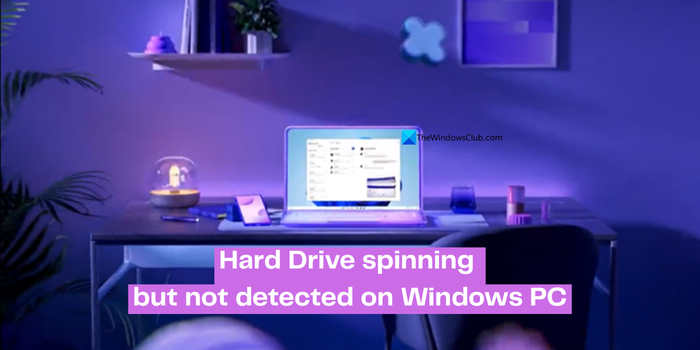 hard drive spinning but not detected
