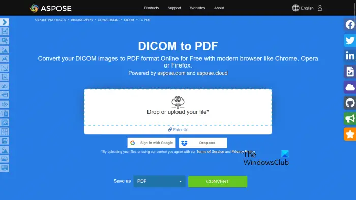 Aspose free DICOM to PDF converter