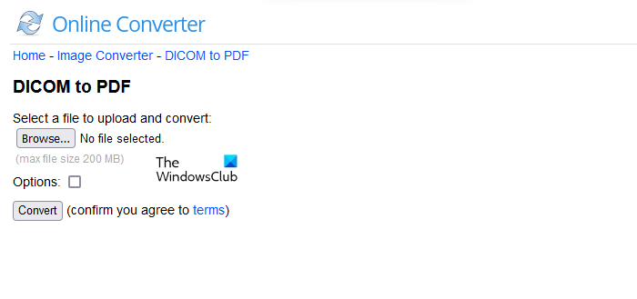 Convert DICOM into PDF using Online Converter