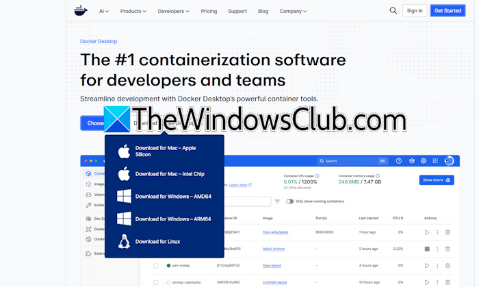 Download Docker Desktop Download Docker Desktop