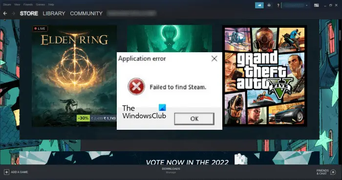Failed to find Steam