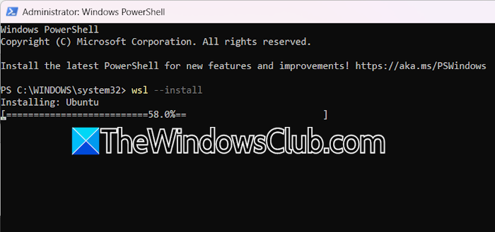 Install WSL Install WSL
