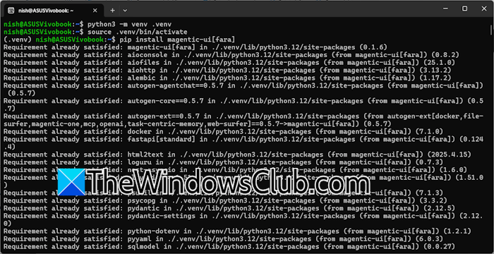 Install magentic UI with Fara extras Install magentic UI with Fara extras