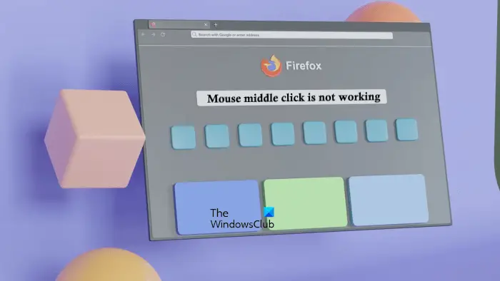 Щелчок средней кнопкой мыши не работает в Firefox