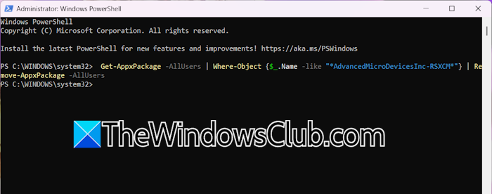 Remove the AMD software shell extension Remove the AMD software shell extension