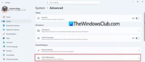 How to use Virtual Workspaces settings in Windows 11