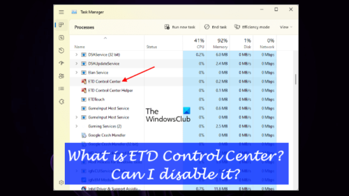 What is ETD Control Center and can I disable it?