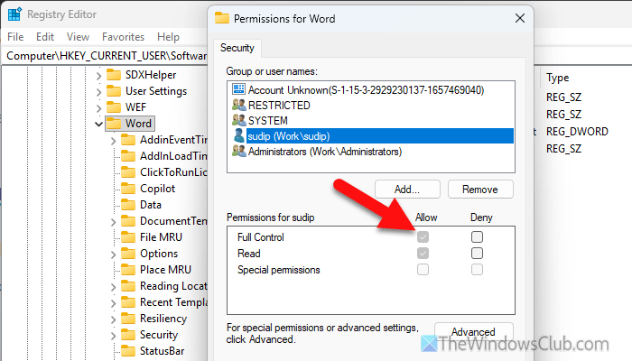 Word, Excel, PowerPoint automatically reset settings on exit