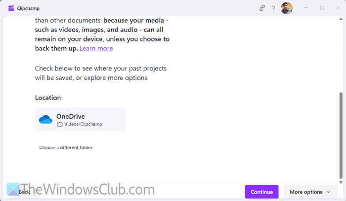Clipchamp not uploading or saving files to OneDrive