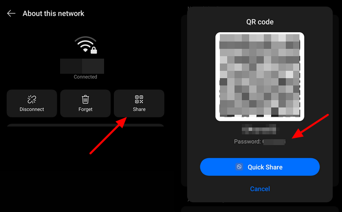 find wifi password on android