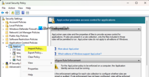 How to import and export AppLocker Policy on Windows 11