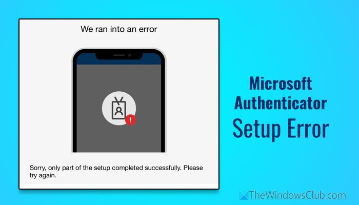 Sorry, only part of the set up completed successfully