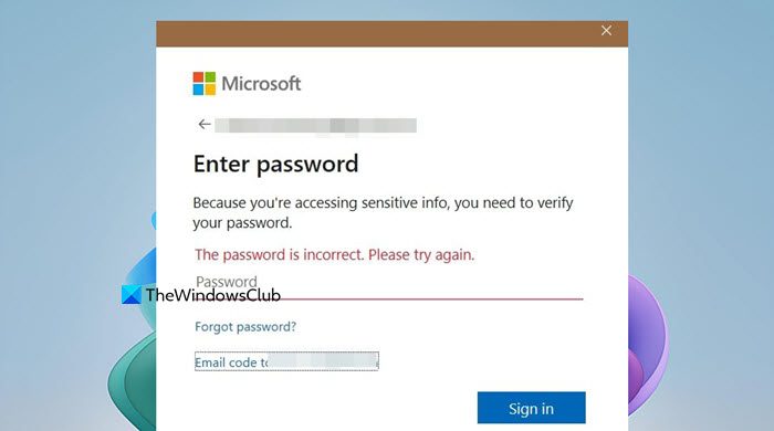 Can't sign into Microsoft account after Password Reset 