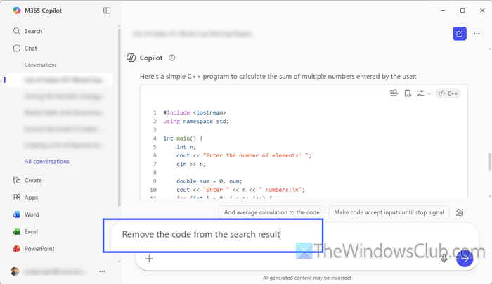 Unable to export as PDF from Copilot