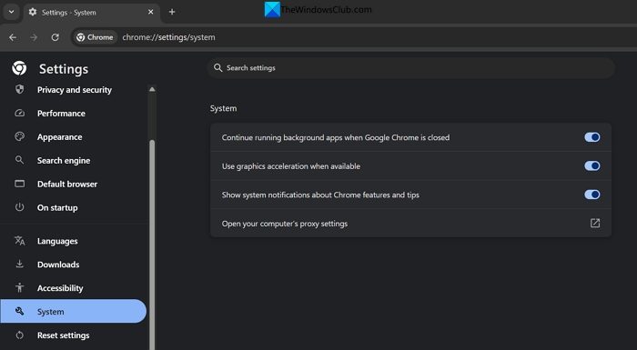 Chrome graphics acceleration