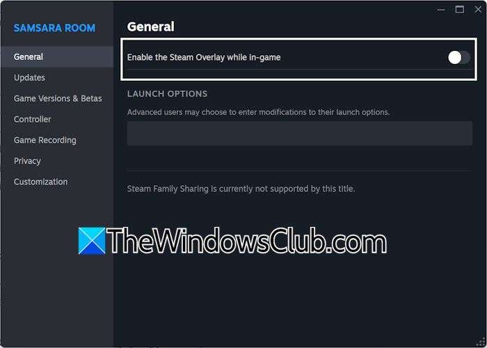 Disable Steam in-game Overlay
