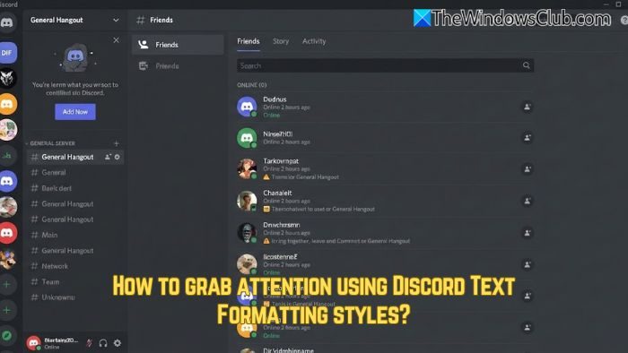 How to grab attention using Discord Text Formatting styles