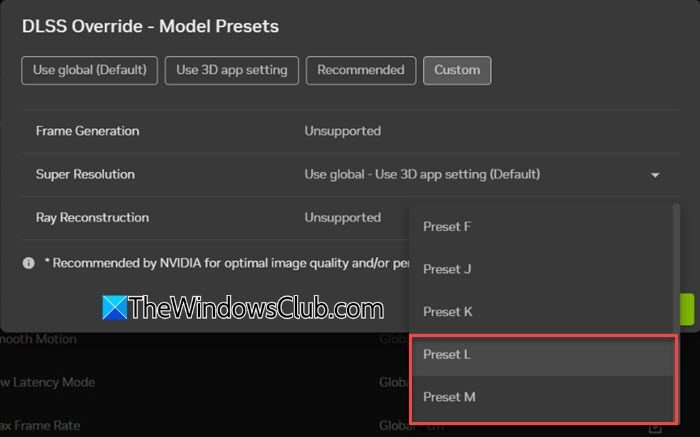 Model Presets