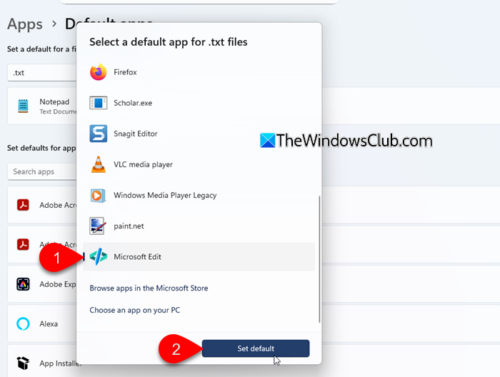 How to replace Notepad with Microsoft Edit on Windows 11