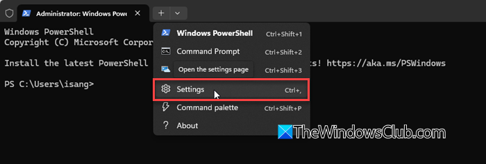 Impostazioni del terminale Impostazioni del terminale