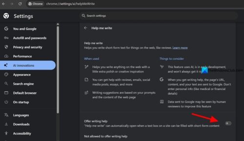 How to disable all AI features in Chrome browser on PC