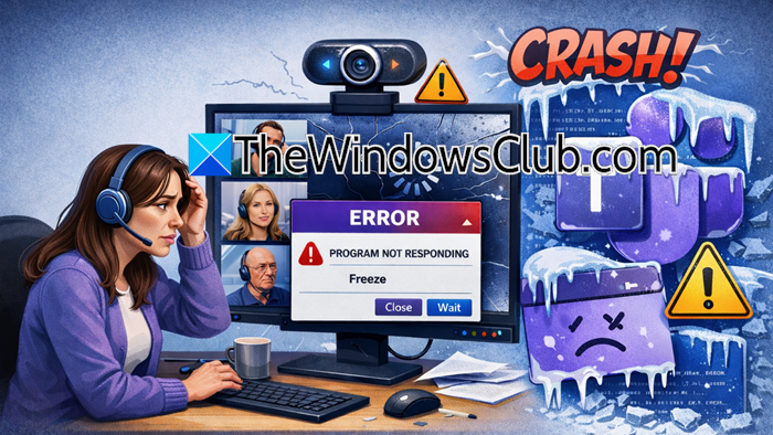 Teams crashes or freezes when turning on camera