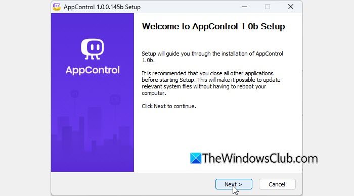 AppControl Setup AppControl Setup
