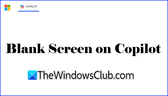 Copilot shows blank screen