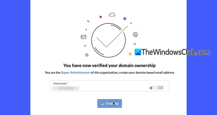 Creating Super Admin account Creating Super Admin account